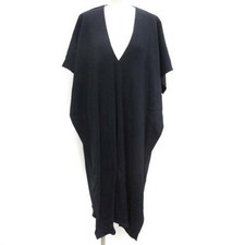 Maison Rabih Kayrouz Navy Blue V-Neck Kaftan Cape Dress NWT