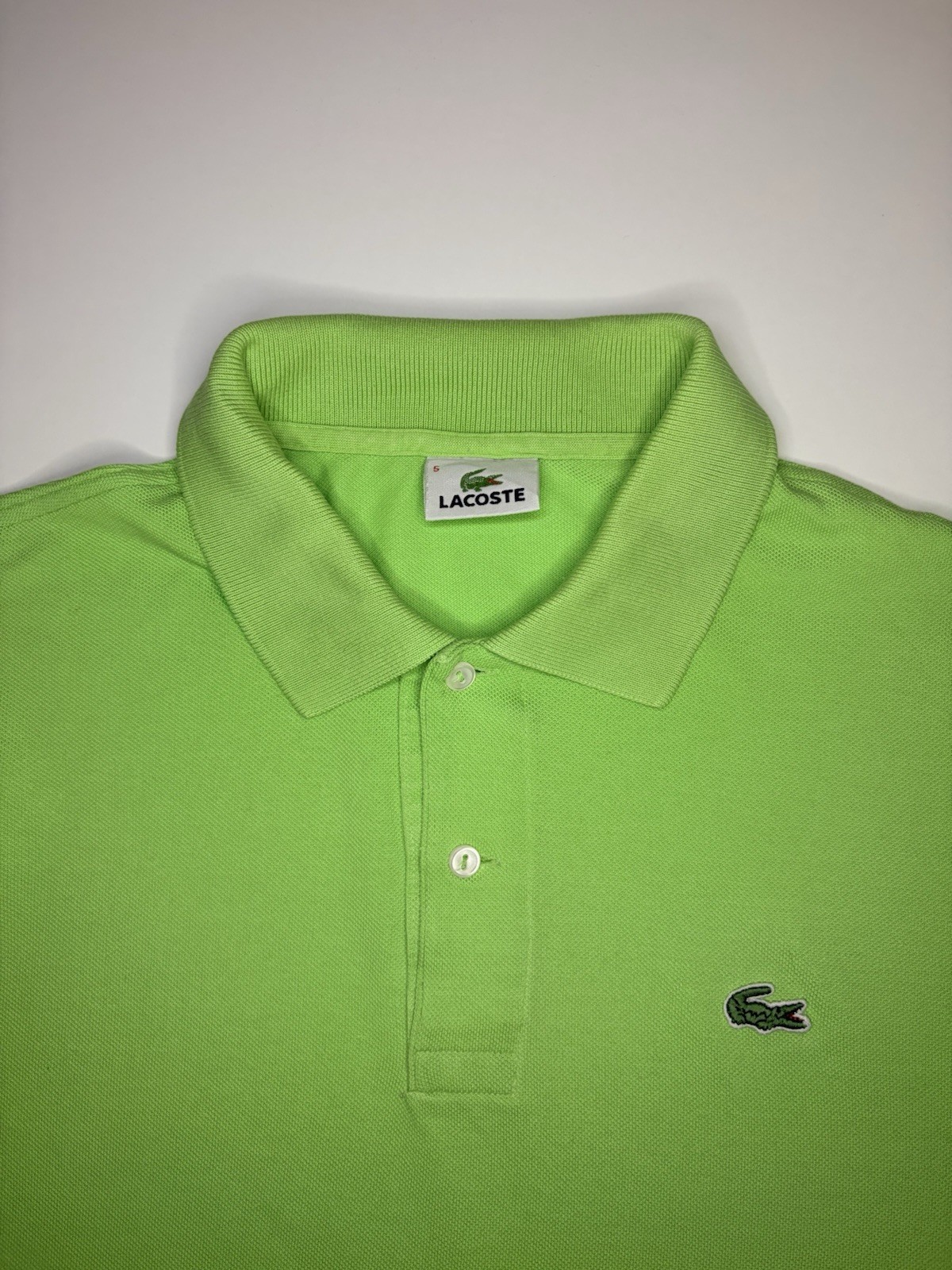 Men’s Lacoste Short Sleeve Polo Shirt Large Size 5 Green Summer Spring thumbnail 3