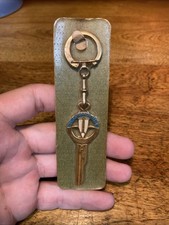 Vintage 1935 Oldsmobile Crest Uncut Key Nos Olds Keychain Key Ring Accessory