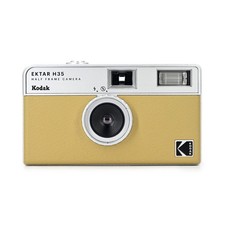 Kodak EKTAR H35 Half Frame Film Camera, 35mm, Reusable, Focus-Free, Sand