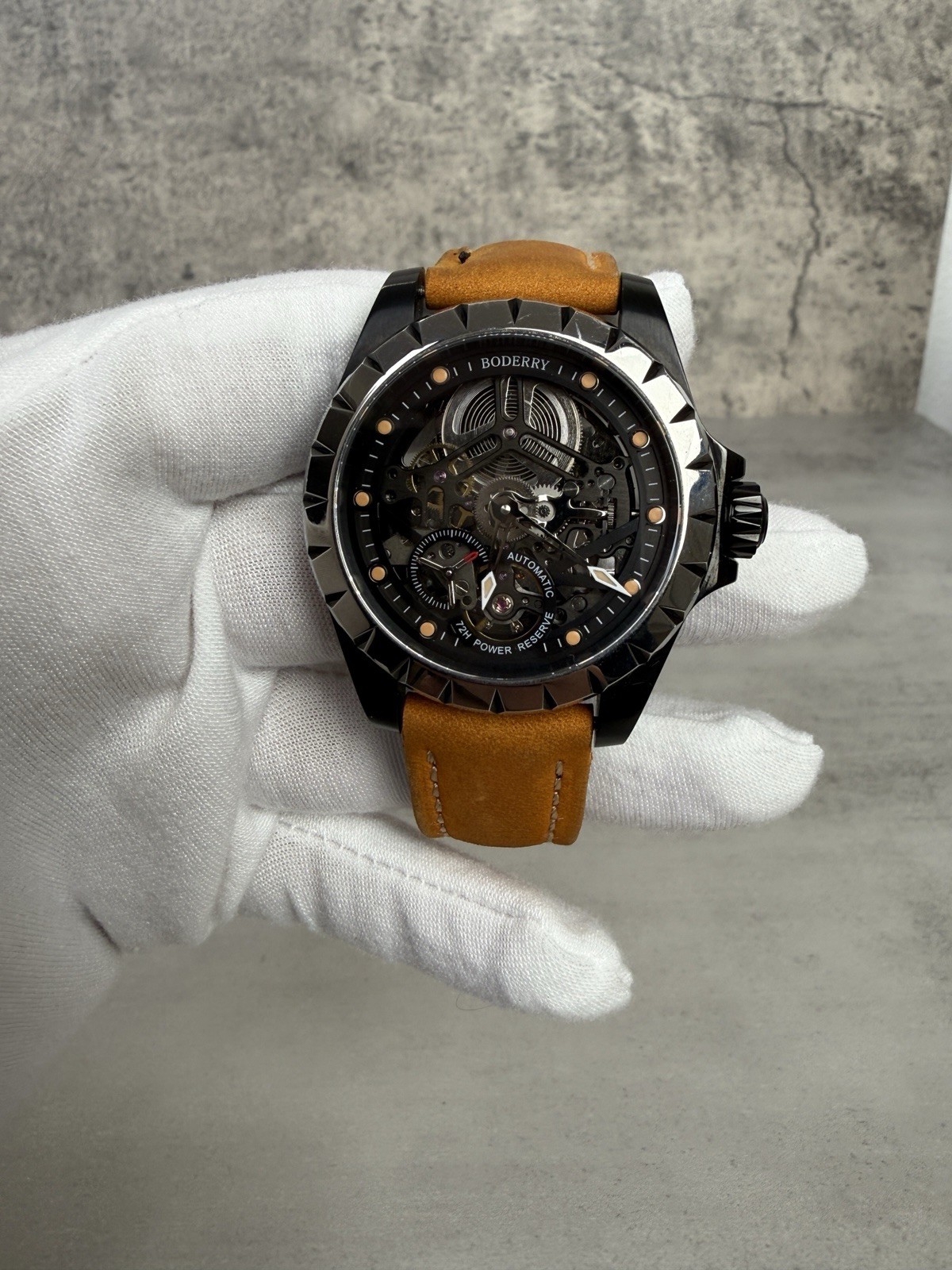 Boderry Windmill Skeleton Automatic Watch Men's L… - image 2