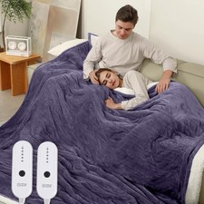 King Heated Blanket Electric Blanket King Size Dual Control W/ 10 Hours Auto Off