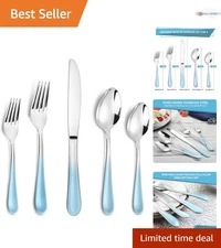 20 Piece Stainless Steel Silverware Set for 4 Reusable Dishwasher Safe Cutlery
