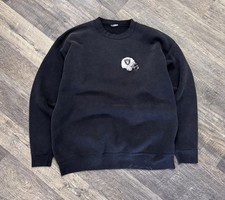 Vintage 90s Oakland Raiders NFL Embroidered Logo Front  Back Black Sweatshirt L