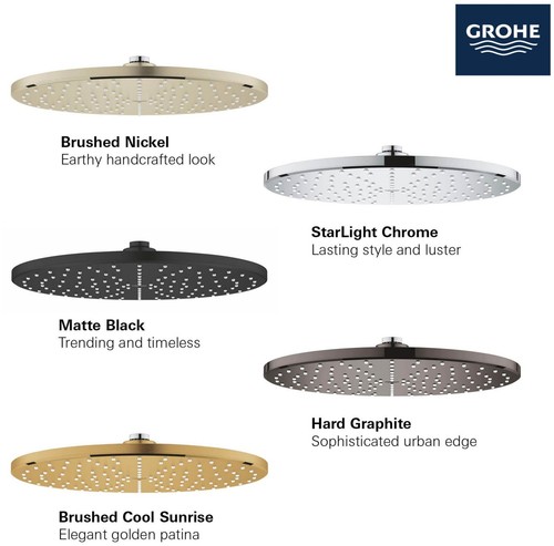 Grohe 26 569 Rainshower Mono 1.75 GPM Single Function Shower Head - Brushed Cool - Bild 2 von 11