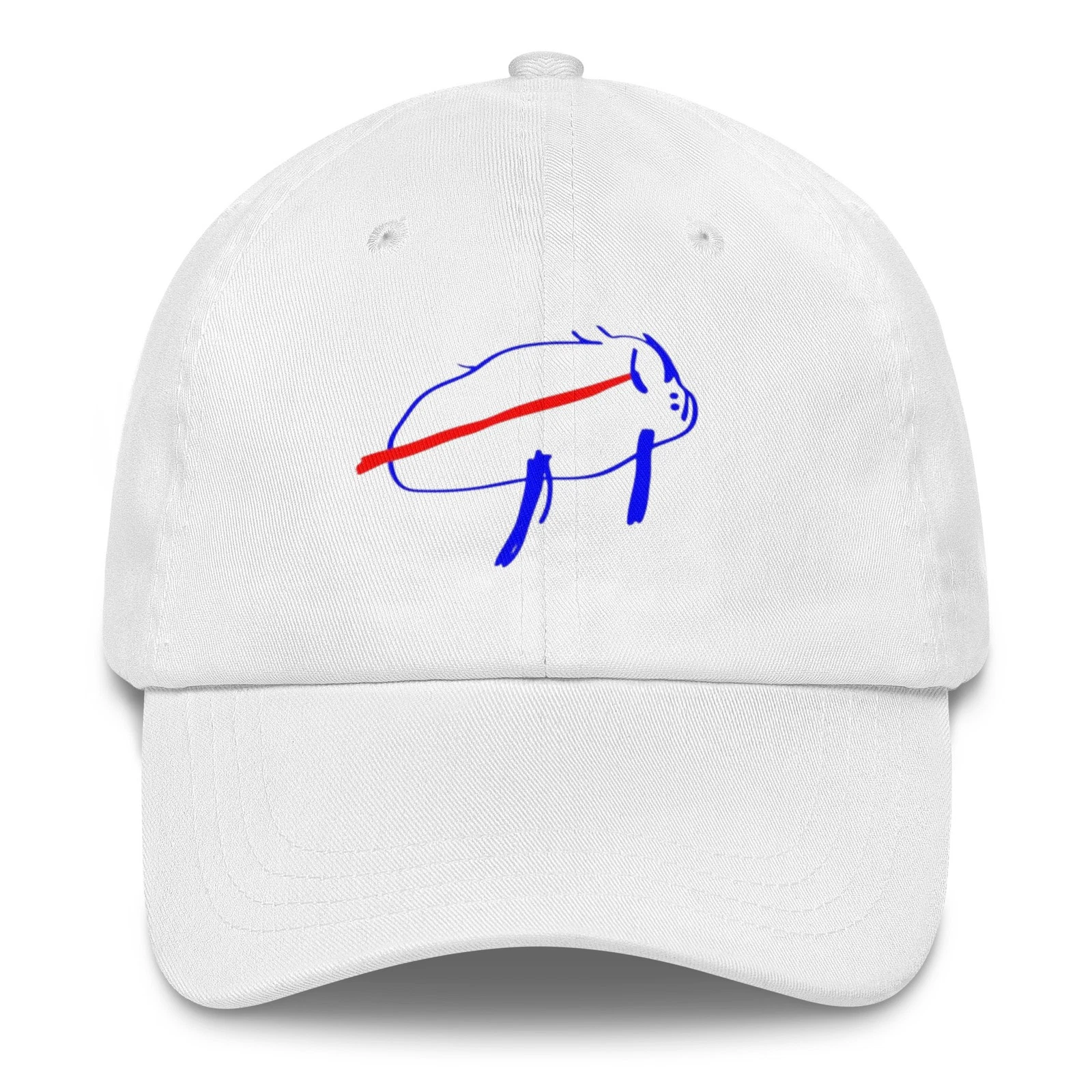 Billustration, Buffalo Bills, Josh Allen Charging Potato Adjustable Hat.