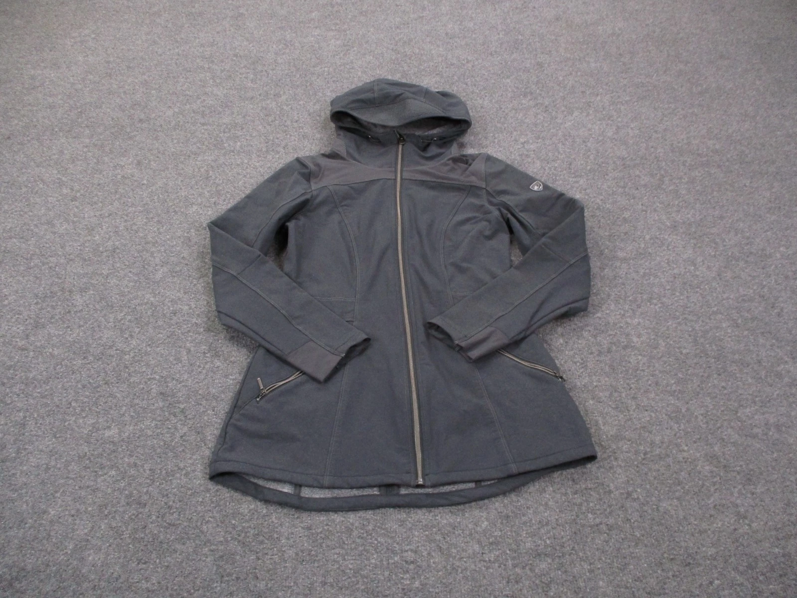 Kuhl Jacket Women S Gray Nylon Camping Hiking Jumper Hoodie Outdoors Parka