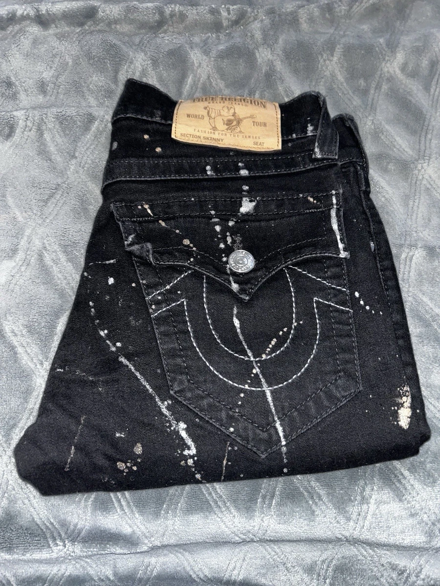True Religion Zip Black Jeans for Men for sale | eBay