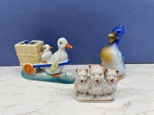 Lot Of 3 CUTE Vintage Ceramic Duck And Pig Figurines Japan Mid Century Animals