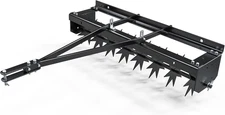 48" Lawn Aerator Tow behind with Universal Hitch for Spike Aerator, Black