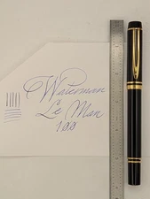 Waterman Le Man 100 Black Fountain Pen 18k Gold Nib Working