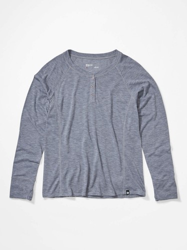 Marmot Damen Sportshirt Shasta Langarmshirt Freizeitshirt, Grau, XL - Bild 1 von 1