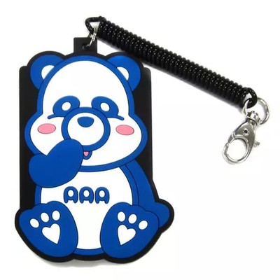 Eh Panda Rubber Pass Case Coil Reel Blue Shinjiro Atae Men's Wallet