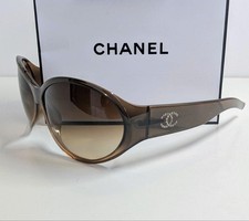 CHANEL Coco Mark CC Logo Sunglasses Pre-Owned Brown Italy Authentic M03159