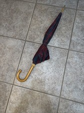 Rare Vintage Lauren Ralph Lauren Tartan Umbrella, Doorman Hook