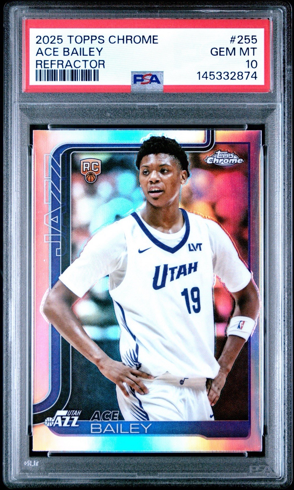 2025-26 Topps Chrome - Ace Bailey #255 Refractor (RC) PSA 10 POP 4