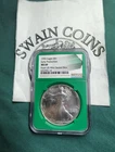 1992 American Silver Eagle Early Production NGC MS-69,  Green Core E-144-45