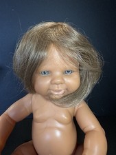 Vtg Human Hair 11 Sandy Blonde Doll Wig