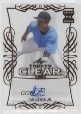 2021 Leaf Trinity Clear Auto Ian Lewis Jr #CA-IL1 Auto 0hw6