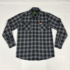 Dixxon Flannel Co DFC Youth Size XL Cleetus Black  Gray Button-Up Shirt L/S