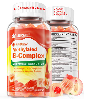 Super Methylated Vitamin B Complex Gummies - All B Vitamins + Omega-3, Magnesium