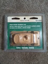 Gate House Brass Entry Deadlatch Lock Single Cylinder 0231603 Sealed