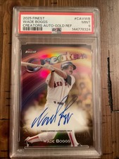 2025 TOPPS FINEST CREATORS AUTOS GOLD REFRACTOR #CAVWB WADE BOGGS /50 PSA 9