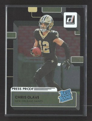 2022 Panini Donruss Football Chris Olave #309 Press Proof Black 02/10 SSP!!!