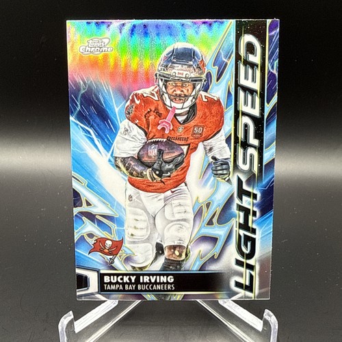 2025 Topps Chrome Cosmic Bucky Irving Light Speed Refractor LS-22 Buccaneers