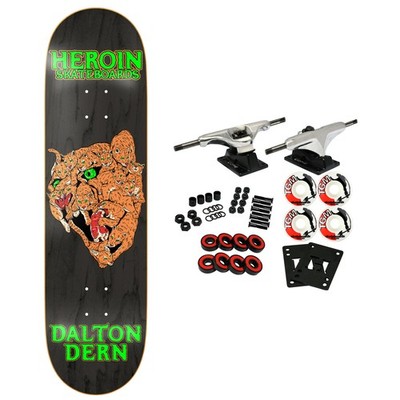 Heroin Skateboard Complete Dalton Dern Panther (Assorted) 8.5'' x 32''