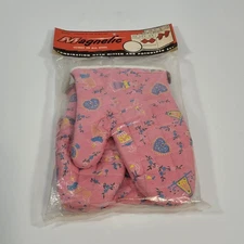 Vintage Magnetic Oven Mitts & Potholders Set Wolf Manufacturing 1950s Pink