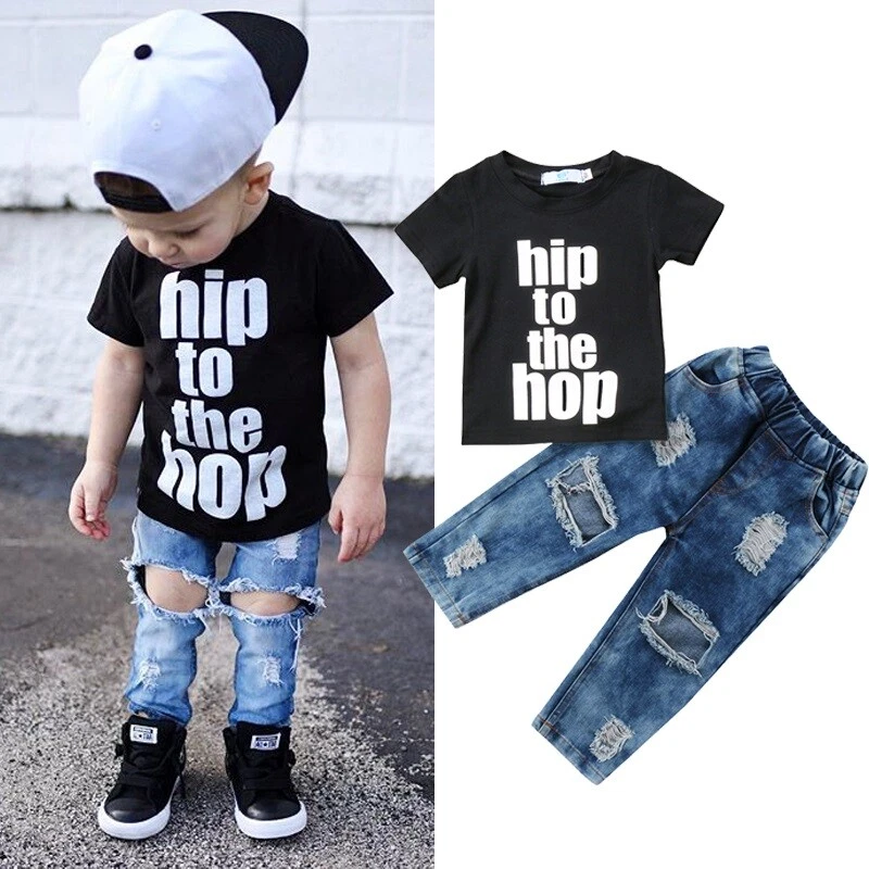 Ropa Casual Para Ni os Peque os Comoda Deportivas Hip Hop Set Camisa y Pantalon