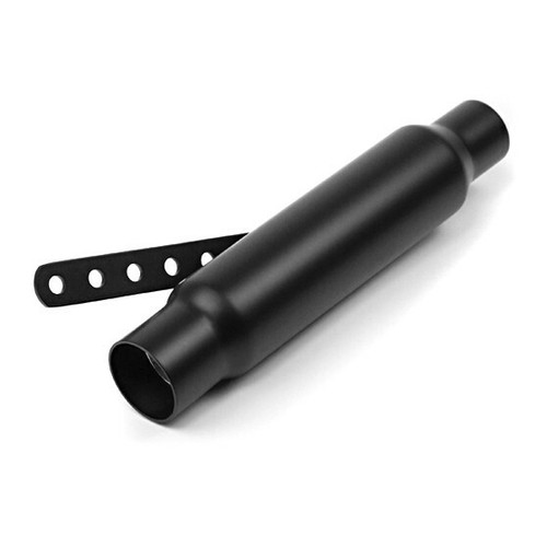 Pot D'Échappement Straight II Noir Pour Café Racer, Scrambler Et Moto Custom - Silencieux Universel