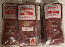 Columbia Minerva Latch Hook Yarn 320 Pieces 2.5" Mulberry 3220 Lot 14 Packages