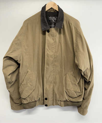 Eddie Bauer Jacket Size Tall Large Insulated Bomber Leather Collar Outdoors VTG - Picture 5 of 8