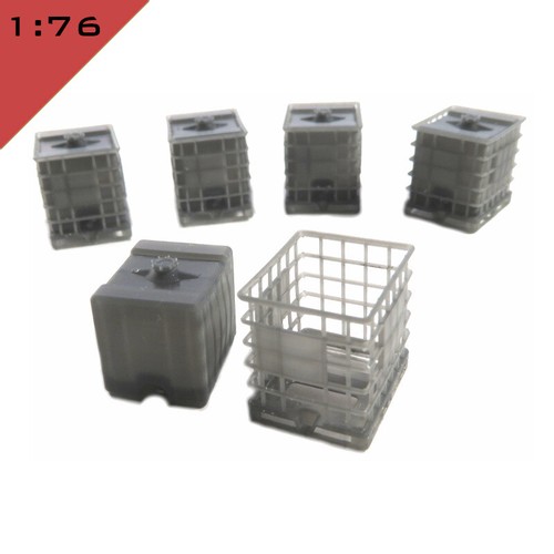 IBC Tank 1000l Container 1:32, 1:43, 1;50, 1:76, 1:148 Scale O, OO N gauge model - Picture 30 of 41