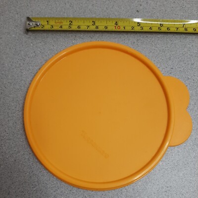 Vintage Tupperware Replacement Lid #2541 Butterfly C Tab Mango Orange LID ONLY