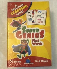 School Homeschool Super Genius FIRST WORDS Learning Card Game Educational NEW