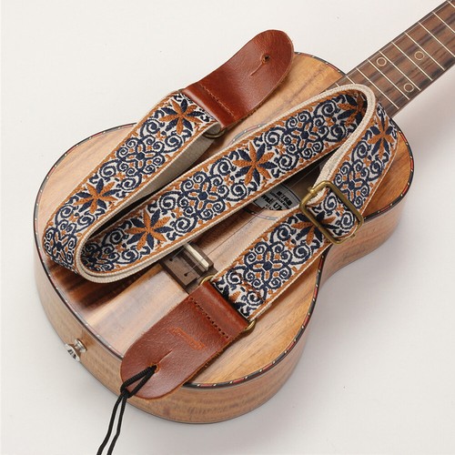 Guitar Bass Strap Embroidery Pattern Woven Guitar Strap for Guitarists Men Women - Photo 1 sur 17