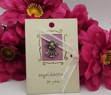 Kat's Creations Angel Kiss Pin Silver Tone Old New Stock