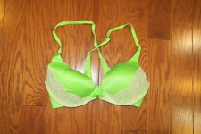 32C VINTAGE    INCREDIBLE BRA VICTORIA'S SECRET PUSH UP SEAMLESS FRONT RACERBACK