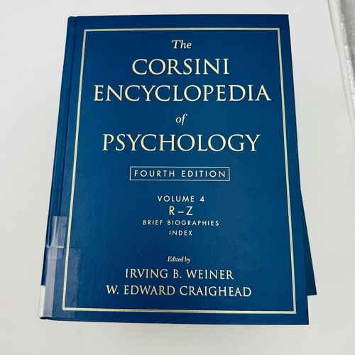 Corsini Encyclopedia of Psychology Vol. 1-4 Complete Set by W. Edward Craighead - Imagen 6 de 15