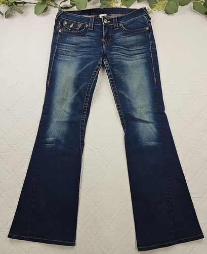 Vintage Y2K True Religion Flare Bootcut Denim Jeans Damen Größe 30 Low-Rise - Bild 6 von 9