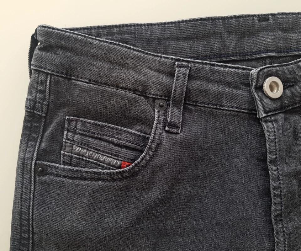 Diesel Damen Jeans Babhila Slim Skinny Regular Stretch Dunkelgrau Gr: 26 / 32 - Bild 3 von 4