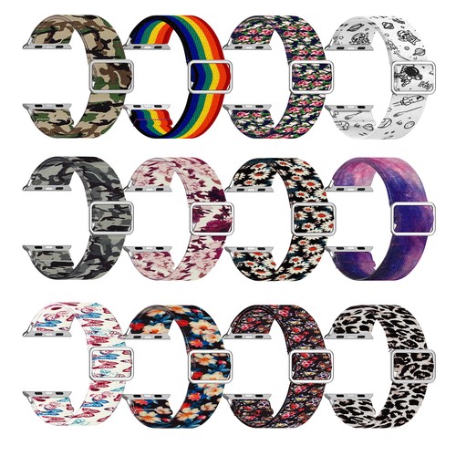 Soft Elastic Watch Strap Band Printing Belt Wristband for iWatch1/2/3/4/5/6/SE  | eBay