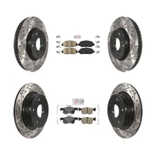 For Honda Accord Front Rear Ceramic Pad Coated Drilled Slot Disc Brak KDA-101644