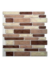 Box Of 6 i Designgraphics Plastic Peel/Stick Backsplash Wall Tile Set