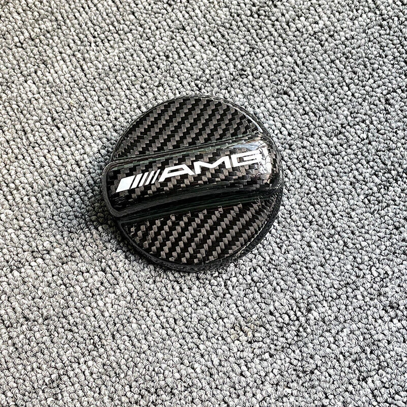 Carbon Fiber Gas Fuel Cap Cover For Mercedes Benz C300 C63S E63S E55 AMG GTS - Изображение 2 из 4