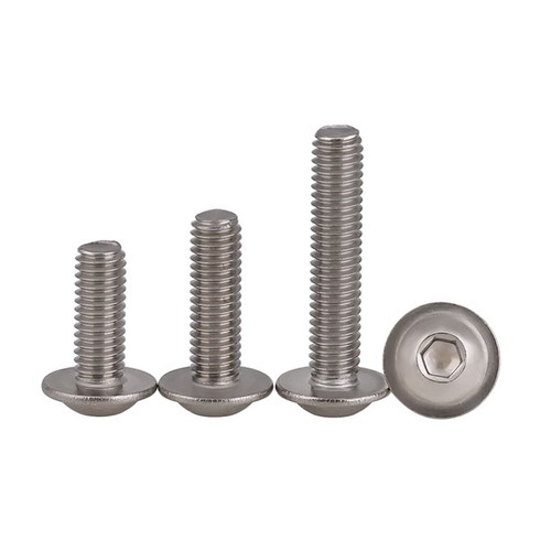 Vis Allen à douille hexagonale tête boutonnée boulon M3 M4 M5 M6 -A2 acier inoxydable - Photo 4/6