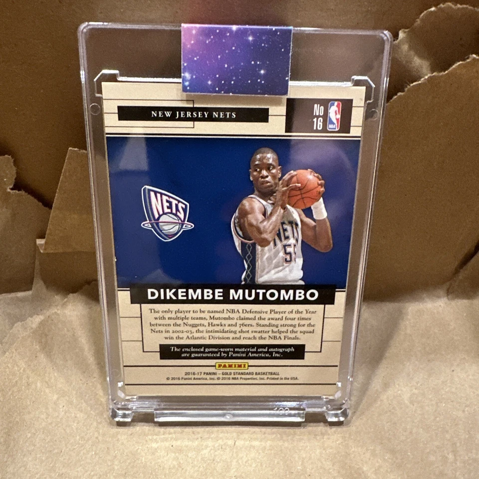2017-18 Panini Gold Standard Dikembe Mutombo Auto Print run 10/10 - Image 2 of 2